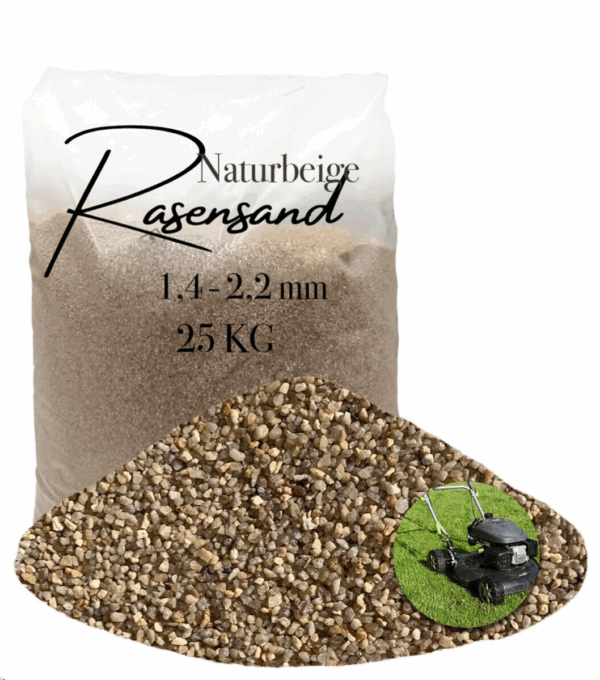 Rasensand Gartensand 25 kg Quarzsand fuer Rasenerde Bodenverbesserung 14 22 mm 145647156596
