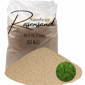 Rasensand Gartensand 25 kg Quarzsand für Rasenerde Bodenverbesserung Plastiksack