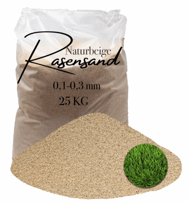 Rasensand Gartensand 25 kg Quarzsand fuer Rasenerde Bodenverbesserung Plastiksack 145647025756