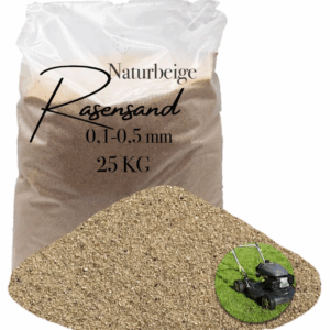 Rasensand Gartensand 25 kg Quarzsand für Rasenerde Bodenverbesserung Plastiksack