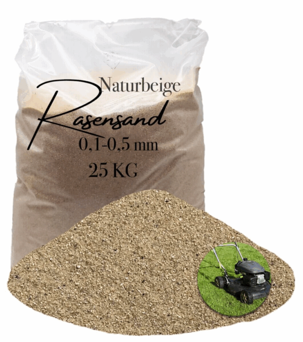 Rasensand Gartensand 25 kg Quarzsand fuer Rasenerde Bodenverbesserung Plastiksack 145647102546