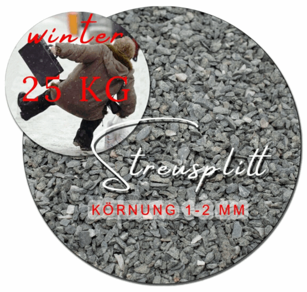 Streusplitt 25kg Winterstreugut Streumittel salzfrei Streugut fein Streugranulat 145380508706