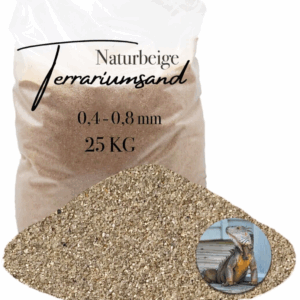 Terrariensand 25 kg Terrariumsand 04 08mm naturbeige Bodengrund grabfaehig Sand 145719811546