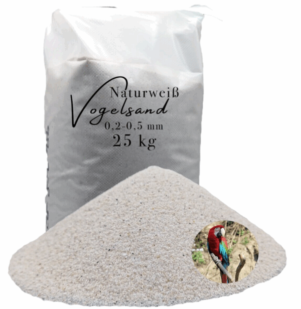 Vogelsand 02 05mm weiss keimfrei ohne Zusatzstoffe wie Anis und Grit Bodengrund 145625786636