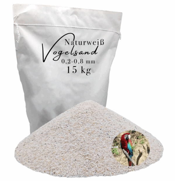 Vogelsand 02 08mm weiss keimfrei ohne Zusatzstoffe wie Anis und Grit Bodengrund 145627439216