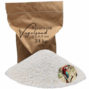Vogelsand 03 08mm 24 kg weiss keimfrei ohne Zusatzstoffe wie Anis und Grit 146399930776