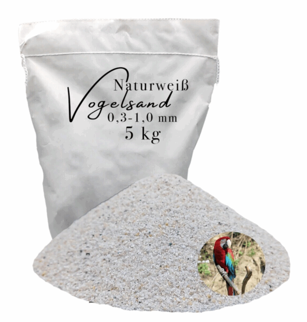 Vogelsand 03 10mm weiss keimfrei 5kg ohne Zusatzstoffe wie Anis und Grit 145628690396