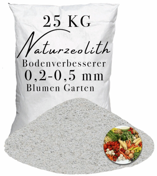 Zeolith 25kg 02 05mm Bodenverbesserer im Garten Obst Gemuese Kraeuter Blumen 145725114606