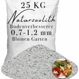 Zeolith 25kg 0,7-1,2mm Bodenverbesserer im Garten Obst Gemüse Kräuter Blumen
