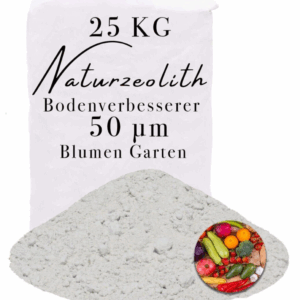 Zeolith 25kg Pulver 0-50µm Bodenverbesserer im Garten Obst Gemüse feines Mehl