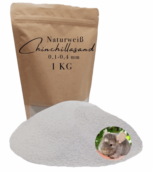 1 kg Chinchillasand weiß Badesand Staubbad Hamster Mäuse Ratten fein Fellpflege
