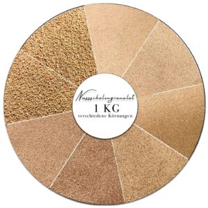 1 kg Nussschalengranulat WalnussGranulat Strahlmittel Softstrahlmittel Tumbler