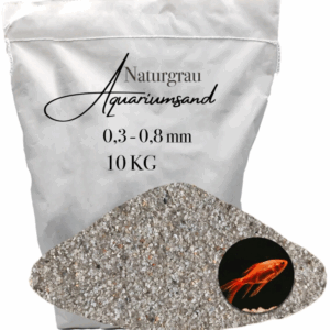 10 KG Aquariumsand Aquariumkies 0,3-0,8mm Aquariensand Bodengrund grau Quarzsand