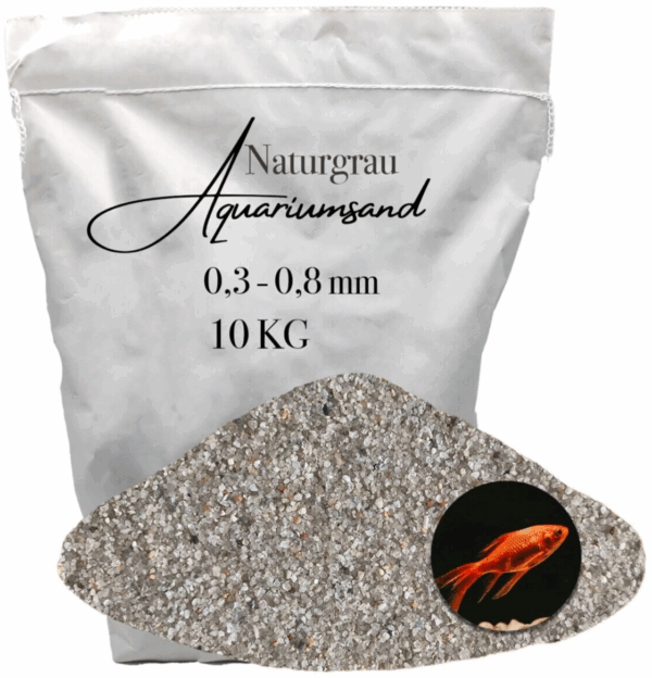 10 KG Aquariumsand Aquariumkies 03 08mm Aquariensand Bodengrund grau Quarzsand 145886822407