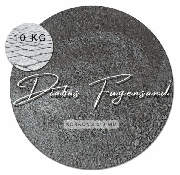 10 kg Diabas Fugensplitt grau Einkehrsand für Pflasterfugen unkrauthemmend Fuge