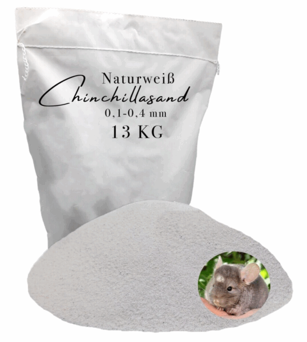 13 kg Chinchillasand weiß Badesand Staubbad Hamster Mäuse Ratten fein Fellpflege