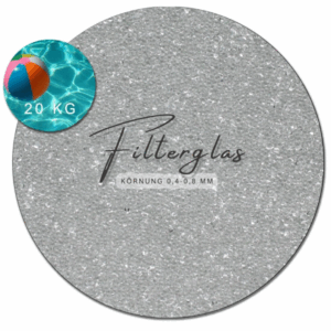 20 kg Filterglas 0,4-0,8 mm für Sandfilteranlagen Filtermaterial Pool rund