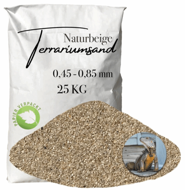 25 Terrariensand Terrariumsand 045 085mm grabfaehig Sand naturbeige Bodengrund 145823785867
