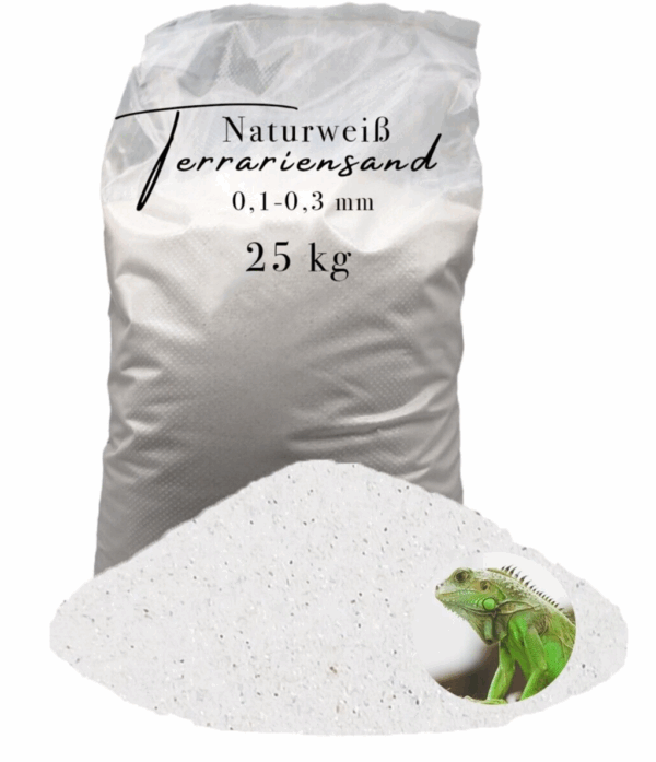 25 kg Terrariensand Terrariumsand naturweiss 01 03mm Bodengrund grabfaehig Sand 145634046847