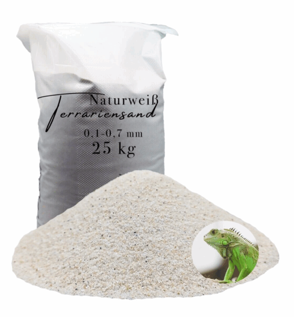 25 kg Terrariensand Terrariumsand naturweiss 01 07mm Bodengrund grabfaehig Sand 145634083027
