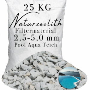 25kg Zeolith 2,5-5,0 mm Wasserfilterung für Pools Naturteiche Teichpumpen