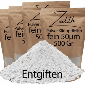 500g x 4 mal entgiften Zeolith-Klinoptilolith hochfein 50µm Pulver Vulkanmineral