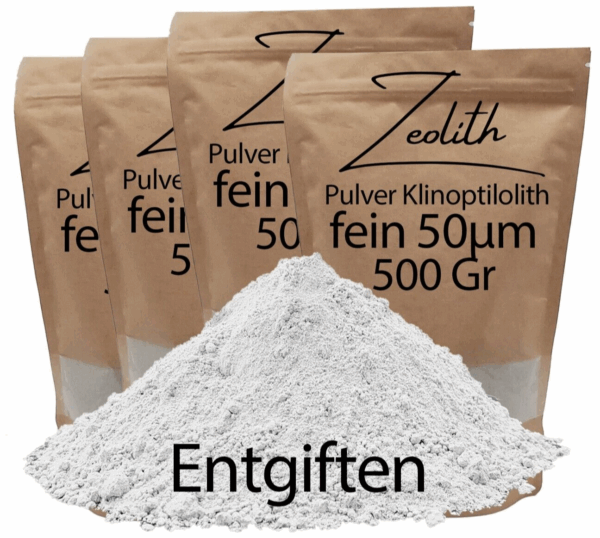 500g x 4 mal entgiften Zeolith Klinoptilolith hochfein 50m Pulver Vulkanmineral 145842279117