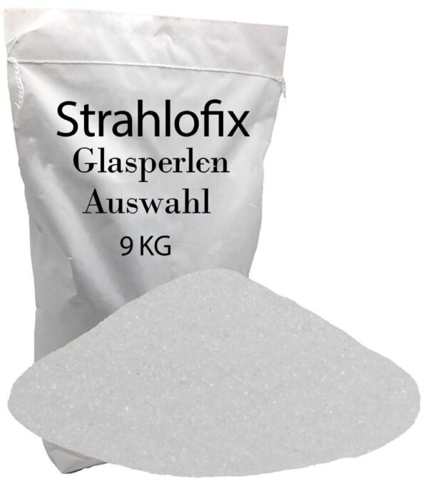9 kg Strahlmittel Glasperlen Strahlglasperlen Glasstrahlen Sandstrahl Strahlgut