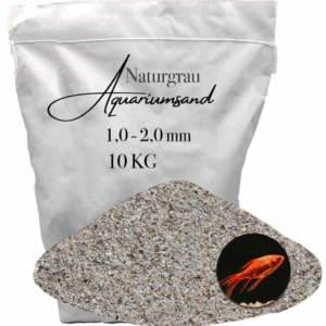 Aquariumsand 10KG Aquariumkies 1,0-2,0 mm Aquariensand Bodengrund grau Quarzsand