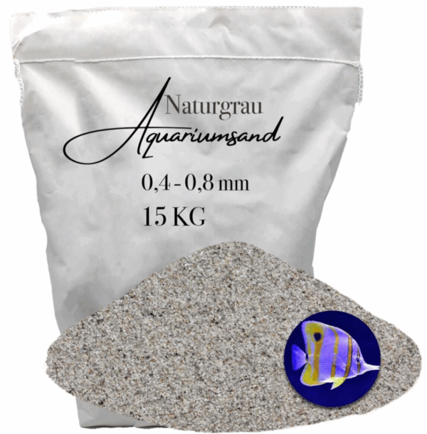 Aquariumsand 15 KG Aquariumkies Aquariensand Bodengrund grau 04 08mm Sand 145882931637