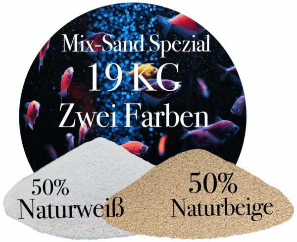 Aquariumsand 19 KG Mix Sand Beige Weiss 01 05 mm Aquariensand Bodengrund 146399930817