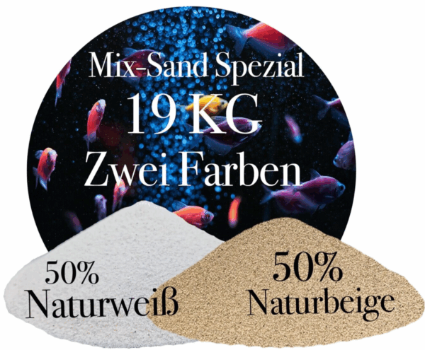 Aquariumsand 19 KG Mix Sand Beige Weiss 03 10 mm Aquariensand Bodengrund 146399930677