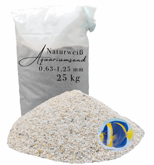 Aquariumsand weiss 25kg Aquariensand Aquarienkies Aquariumkies 063 125 mm Sand 145625727747