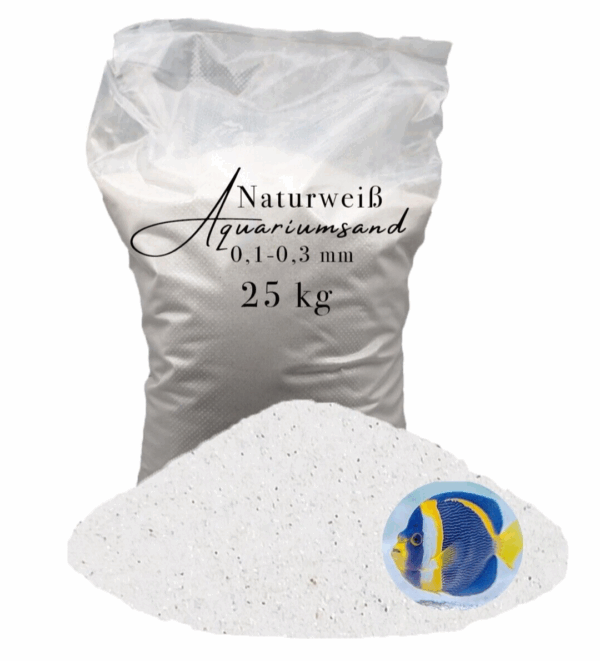 Aquariumsand weiss 25kg Aquariensand Aquarienkies Aquariumkies Bodengrund Sand 145614847557