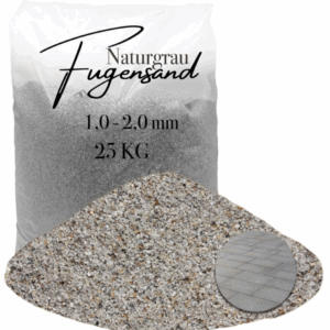 Fugensand grau fein 1,0-2,0 mm Pflasterfugensand Terrasse Pflaster verfugen