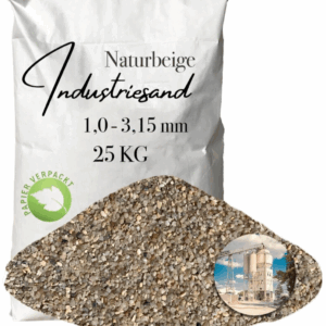 Industriesand Kunstharz Einstreuung 25 kg beiger Quarzsand Füllsand 1,0-3,15mm