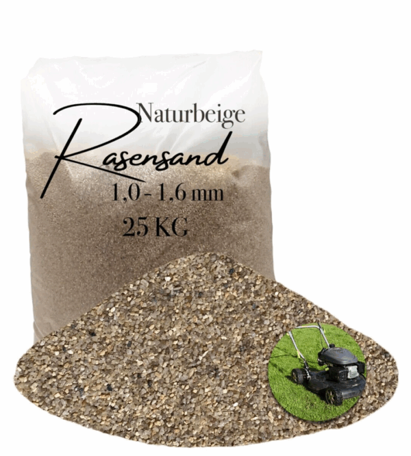 Rasensand Gartensand 25 kg Quarzsand fuer Rasenerde Bodenverbesserung 10 16 mm 145647146457