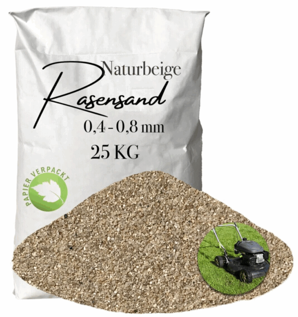 Rasensand Gartensand 25 kg Quarzsand fuer Rasenerde Bodenverbesserung Papiersack 145765757637