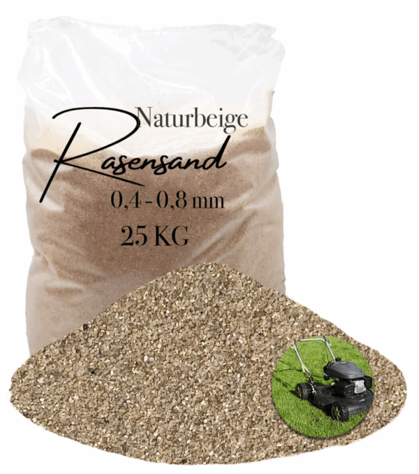 Rasensand Gartensand 25 kg Quarzsand fuer Rasenerde Bodenverbesserung Plastiksack 145647120657