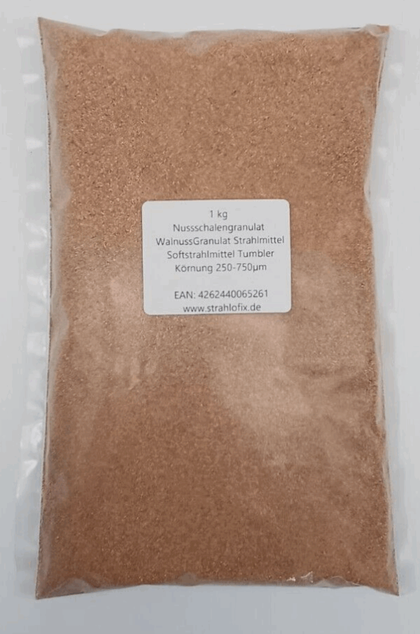 1 kg Nussschalengranulat WalnussGranulat Strahlmittel Softstrahlmittel Tumbler – Bild 13