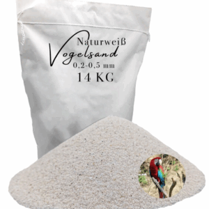 Vogelsand 02 05mm 14 kg weiss keimfrei ohne Zusatzstoffe wie Anis und Grit 146399930867