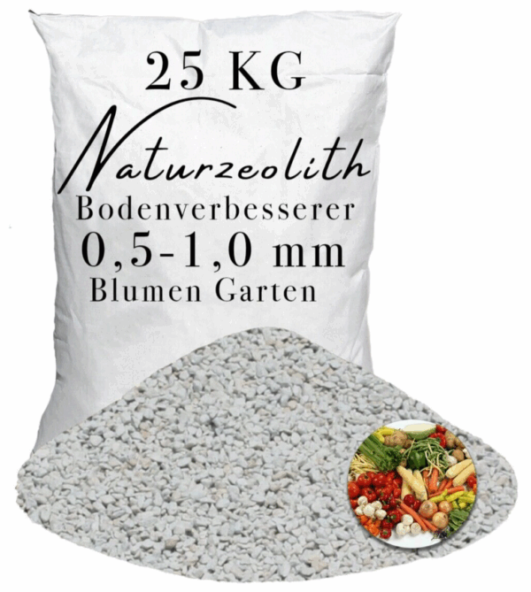 Zeolith 25kg 05 10mm Bodenverbesserer im Garten Obst Gemuese Kraeuter Blumen 145725124107