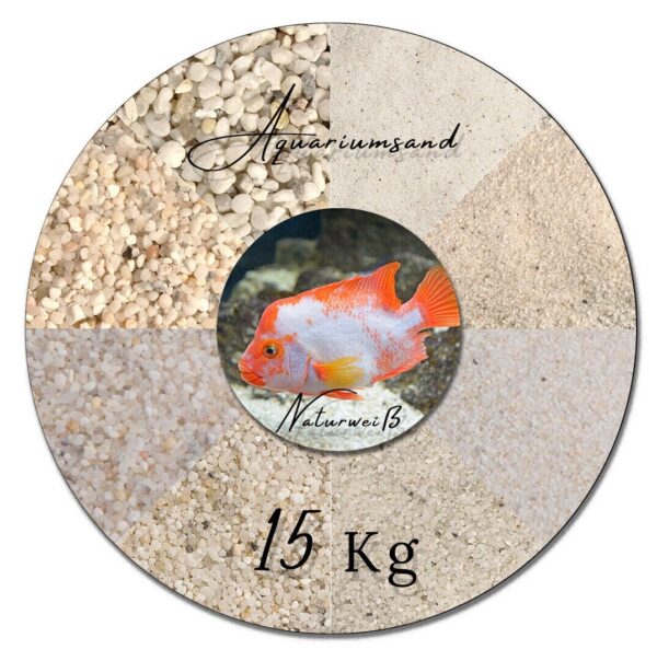 weisser Aquariumsand Aquariumkies Aquariensand Aquarienkies 15kg Bodengrund 145144413497