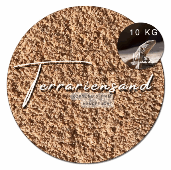 10 kg grabfähiger Terrariumsand Terrariensand terrakotta Bodengrund handfeucht