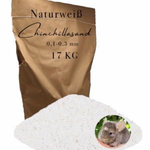 17 kg Chinchillasand weiß Badesand Staubbad Hamster Mäuse Ratten fein Fellpflege