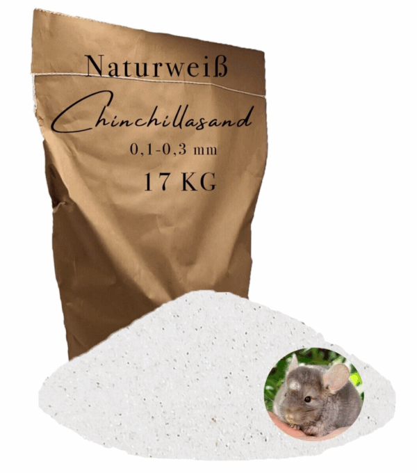 17 kg Chinchillasand weiss Badesand Staubbad Hamster Maeuse Ratten fein Fellpflege 146399930708