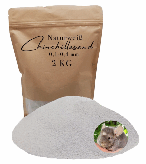 2 kg Chinchillasand weiss Badesand Staubbad Hamster Maeuse Ratten fein Fellpflege 145629165938