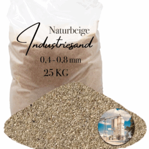25 kg beiger Quarzsand Industriesand für Kunstharz Einstreung Füllsand 0,4-0,8mm