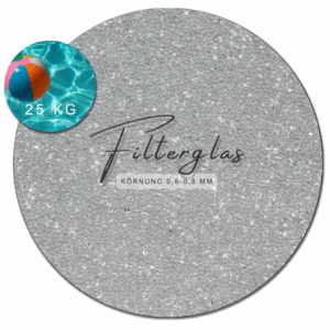25kg Filterglas Pool für Sandfilteranlagen Poolfilterglas 0,6-0,8mm rundes Glas