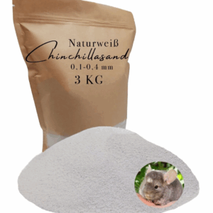 3 kg Chinchillasand weiß Badesand Staubbad Hamster Mäuse Ratten fein Fellpflege